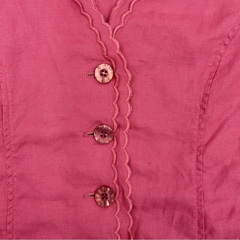 J. Jill NWT Aster Pink Linen Coastal Coatigan Jacket Duster Cardigan Lightweight - Picture 13 of 16